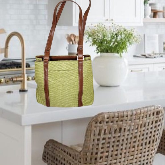 Liz Claiborne Lime Green Shoulder Purse - Picture 3 of 5